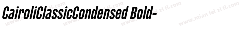 CairoliClassicCondensed Bold字体转换